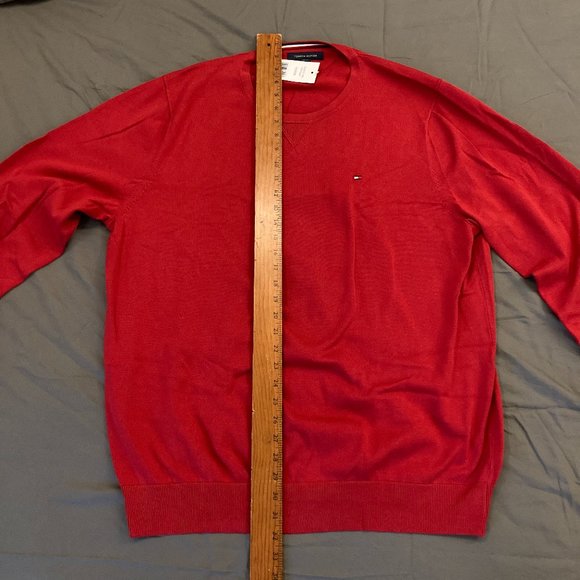Tommy Hilfiger Crewneck Pullover Sweater XXL Chili Pepper Red NWT 100% Cotton - Picture 11 of 16